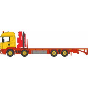 Oxford Diecast 76SCL005 OO Gauge Scania Crane Lorry Yellow