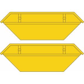 Oxford Diecast 76SK001 OO Gauge Skip Yellow Pack Of 2