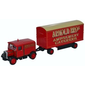 Oxford Diecast 76SST007 OO Gauge Scammell Showtrac & Dodgem Trailer Arnold Bros