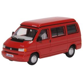 Oxford Diecast 76T4001 OO Gauge VW T4 Westfalia Camper Paprika Red