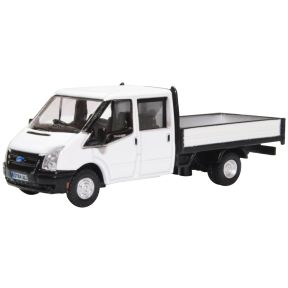 Oxford Diecast 76TPU005 OO Gauge White Ford Transit Dropside