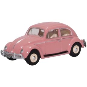 Oxford Diecast 76VWB011 OO Gauge VW Beetle Pink UK Registration