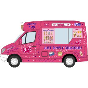 Oxford Diecast 76WM009 OO Gauge Whitby Mondial Ice Cream Van Tonibell