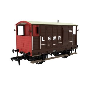 Rapido 820002 OO Gauge LSWR/WD 20 Ton Brake Van LSWR Brown No.4186