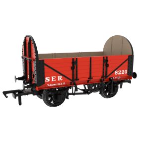 Rapido 824002 OO Gauge SECR 5 Plank 10 Ton Open Wagon SER Red No.8220