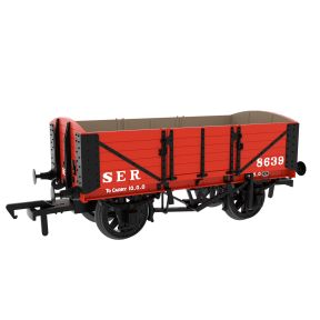 Rapido 824003 OO Gauge SECR 5 Plank 10 Ton Open Wagon SER Red No.8639