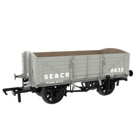 Rapido 824007 OO Gauge SECR 5 Plank 10 Ton Open Wagon SE&CR Wainwright Light Grey No.8632