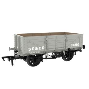 Rapido 824010 OO Gauge SECR 5 Plank 10 Ton Open Wagon SE&CR Wainwright Light Grey No.8450