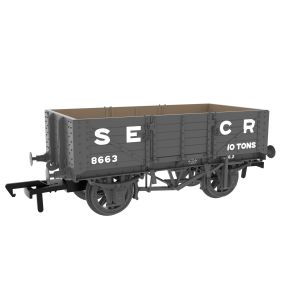 Rapido 824016 OO Gauge SECR 5 Plank 10 Ton Open Wagon SECR Maunsell Dark Grey No.8663