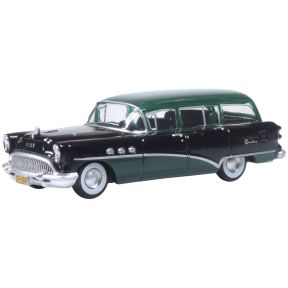Oxford Diecast 87BCE54002 HO Scale Baffin Green And Carlsbad Black Buick Century Estate Wagon 1954