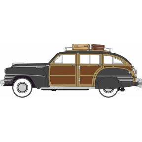 Oxford Diecast 87CB42004 HO Gauge 1942 Chrysler T & C Woody Wagon Black