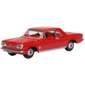 Oxford Diecast 87CH63002 HO Scale Chevrolet Corvair Coupe 1963 Riverside Red