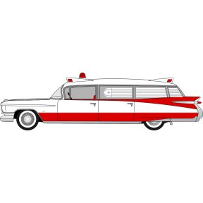 Oxford Diecast 87CM59001 HO Gauge 1959 Cadillac Miller-meteor Ambulance