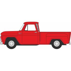 Oxford Diecast 87CP65009 HO Gauge 1965 Chevrolet Stepside Pick Up Red