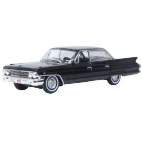 Oxford Diecast 87CSD61004 HO Scale Cadillac Sedan De Ville 1961 Ebony