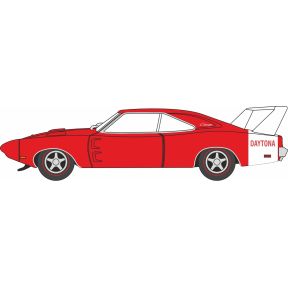 Oxford Diecast 87DD69005 HO Gauge 1969 Dodge Charger Daytona Charger Red