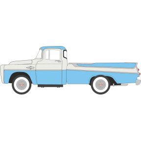 Oxford Diecast 87DP57005 HO Gauge 1957 Dodge D100 Sweptside Pick Up Ice Blue/Glacier White