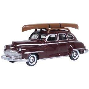 Oxford Diecast 87DS46007 HO Gauge Desoto Suburban 1946/8 Canoe Royal Maroon