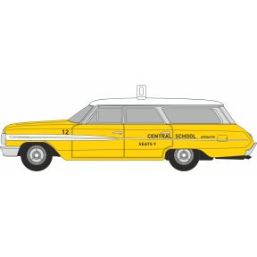 Oxford Diecast 87FC64002 HO Gauge 1964 Ford Country Station Wagon Central School Bus