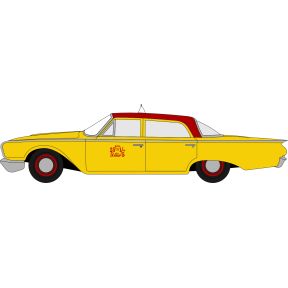Oxford Diecast 87FF60003 HO Gauge 1960 Ford Fairline Sedan NYC Taxi