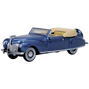 Oxford Diecast 87LC41007 HO Scale Lincoln Continental 1941 Darian Blue/Tan