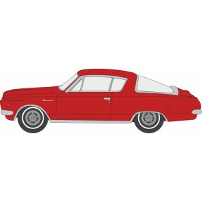 Oxford Diecast 87PB65002 HO Gauge 1965 Plymouth Barracuda Medium Red