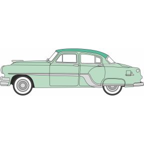 Oxford Diecast 87PC54005 HO Gauge 1954 Pontiac Chieftain 4 Door Shannon Green/brookmere Green
