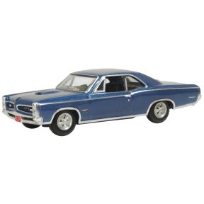 Oxford Diecast 87PG66001 HO Scale Pontiac GTO 1966 Fontaine Blue