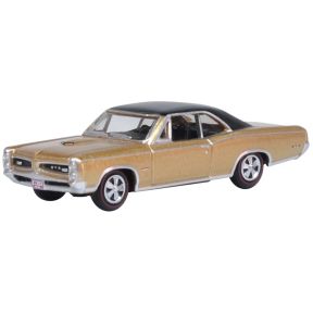 Oxford Diecast 87PG66003 HO Scale 1966 Pontiac GTO Martinique Bronze/Black