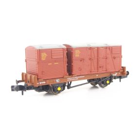 Rapido 921001 N Gauge BR Conflat P B932956 With BD And A Containers