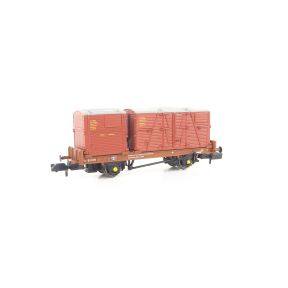 Rapido 921006 N Gauge BR Conflat P B933233 With BD And A Containers