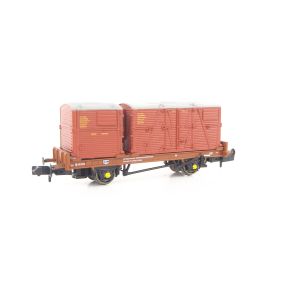 Rapido 921008 N Gauge BR Conflat P B933270 With BD And A Containers