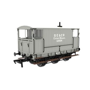 Rapido 931018 OO Gauge SECR 6 Wheel Brake Van SE&CR Wainwright Light Grey No.12064
