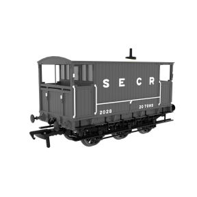 Rapido 931020 OO Gauge SECR 6 Wheel Brake Van SECR Maunsell Dark Grey No.2028