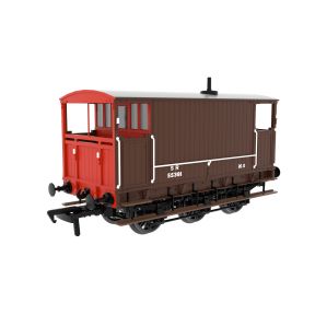 Rapido 931022 OO Gauge SECR 6 Wheel Brake Van Post 1936 SR Brown No.55381