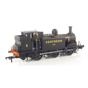 Rapido 936013 OO Gauge SR E1 0-6-0 Tank 3 'Ryde' Southern Black Sunshine Lettering