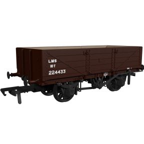 Rapido 950007 OO Gauge LNWR D84 4 Plank Open Wagon Post 1936 LMS Bauxite No.224433
