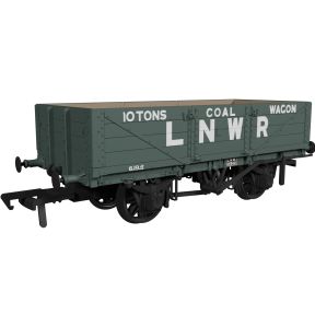 Rapido 950014 OO Gauge LNWR D90 4 Plank Open Wagon LNWR Grey Loco Coal No.54343