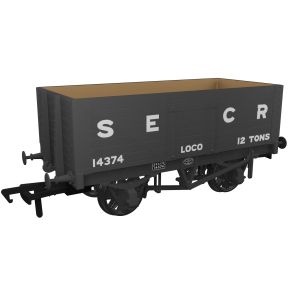 Rapido 967405 OO Gauge RCH 1907 12 Ton 7 Plank Open Wagon SECR Grey Loco Coal (Maunsell Livery) No.14374