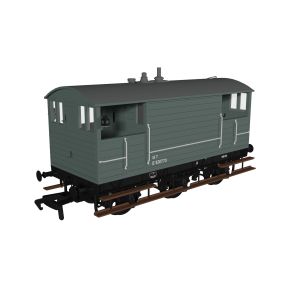 Rapido 975014 OO Gauge GCR 15 Ton 6 Wheeled Brake Van BR Grey E531773