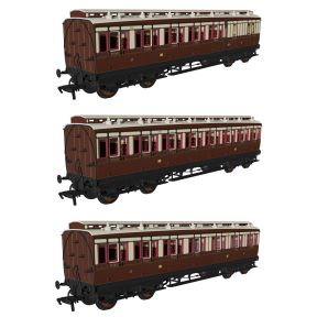 Rapido 978131 OO Gauge GWR (pre 1904) Evolution Non Corridor Carriage Pack