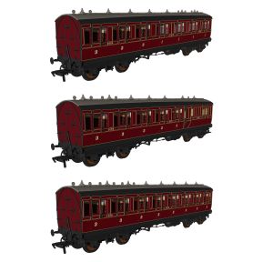 Rapido 978155 OO Gauge LMS Period 1 Evolution Non Corridor Carriage Pack