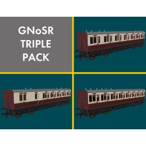 Rapido 978207 OO Gauge Evolution Non-Corridor Carriage Pack GNoSR Red And Cream