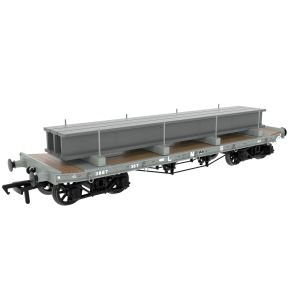 Rapido 985013 OO Gauge WD 35 Ton Rectank No.3867 LMS Grey  With Girder Load on Bolsters