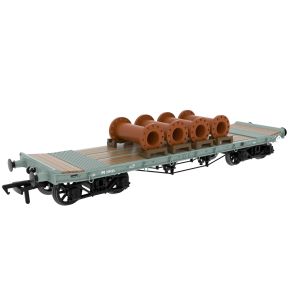 Rapido 985014 OO Gauge WD 35 Ton Rectank M279133 BR Grey With Pipe Load
