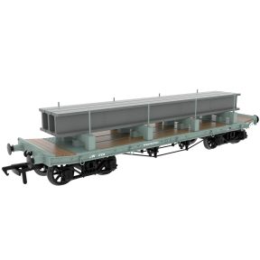 Rapido 985016 OO Gauge WD 35 Ton Rectank W17330 BR Grey With Girder Load on Bolster