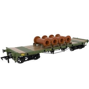 Rapido 985018 OO Gauge WD 35 Ton Rectank No.84022 Army Green With Pipe Load