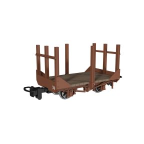 Rapido 990706 OO-9 Stake Wagon Plain Rusty Brown No.74