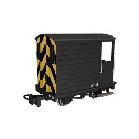 Rapido 990806 OO-9 Single Veranda Brake Van Black with Wasp Stripes No.19