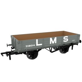 Rapido 996007 OO Gauge GCR Diagram 6C 3 Plank Open Wagon Pre 1936 LMS Grey No.358014